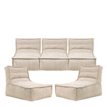 Otto Cord Lounger Set Of 5 Bean Bag Chair, Natural