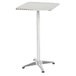 HOMCOM Stainless Bar Table, Adjustable Height, 60x60 Cm