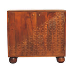 Solid Mango Wood Chestnut Dice Cabinet