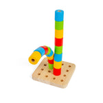Wobbly Peg Board Wooden Stacking Toy