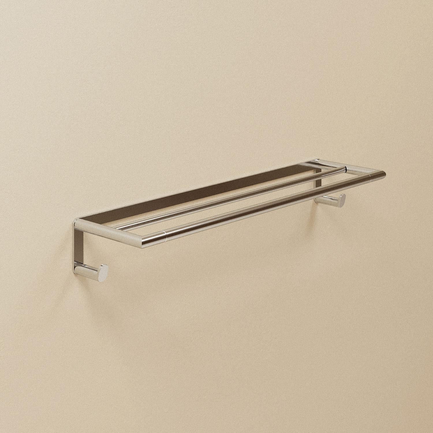 Double Towel Rail 50cm, Chrome, 5kg Resistance, Micra Collection