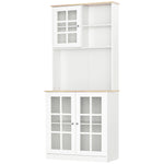 Home Sideboard Cabinet With Glass Doors, Shelves