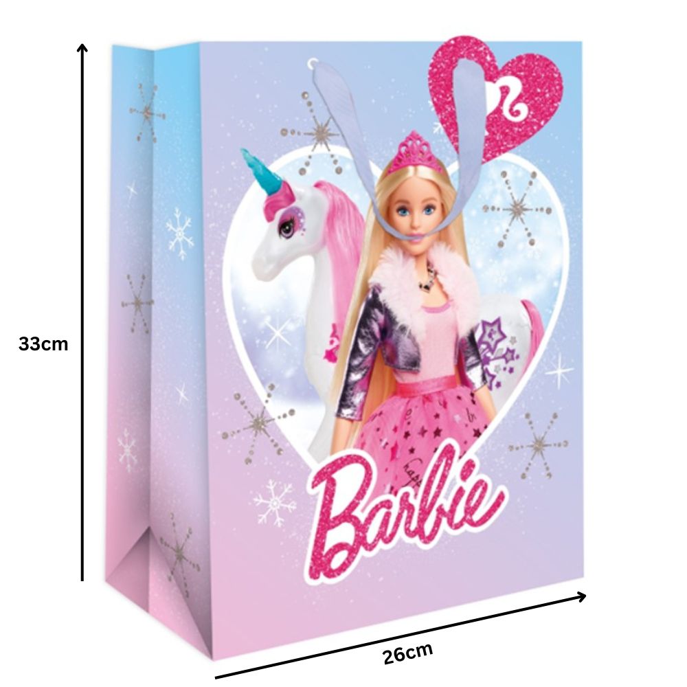 Barbie Christmas Medium Gift Bag Official Product