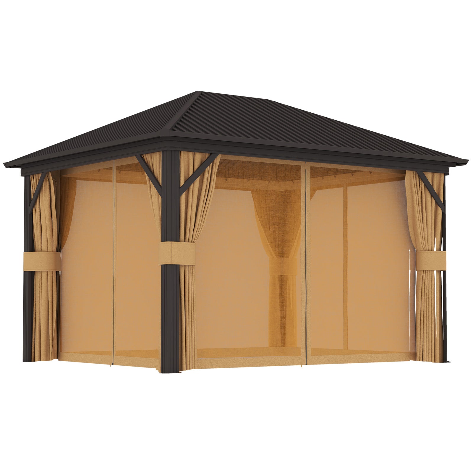 3x3.6m Outdoor Hardtop Gazebo With Aluminium Frame
