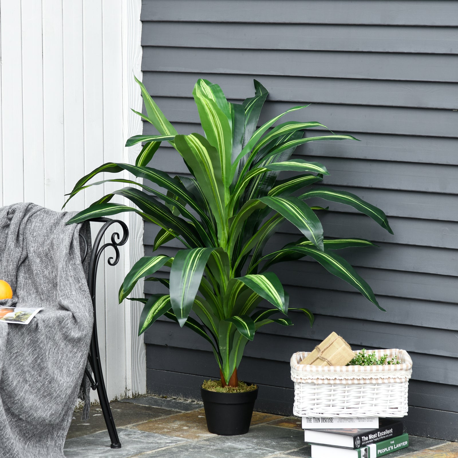 110cm Artificial Dracaena Plant Fake Tree Potted Home Office