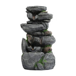 Living and Home Outdoor Rock Waterfall Fountain With Led Lights