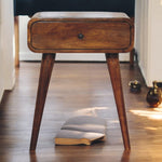 Solid Wood Avora Chestnut Nightstand With 1 Drawer
