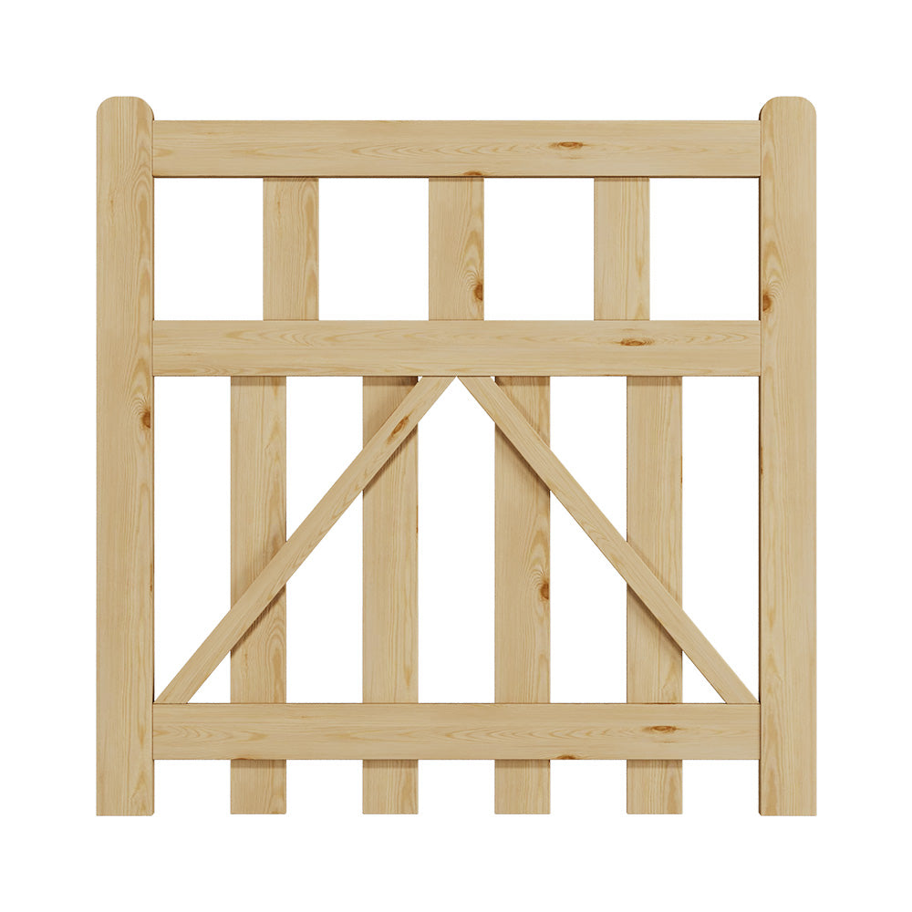 90cm/120cm W X90cm H Outdoor Wooden Garden Gate Fence Door | 90cm | Natural