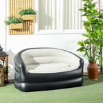 Outsunny Grey 2-person Inflatable Sofa