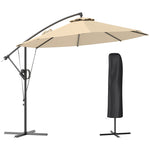 3(m) Cantilever Banana Parasol With Cover Wind Strap Upf50+ | Khaki