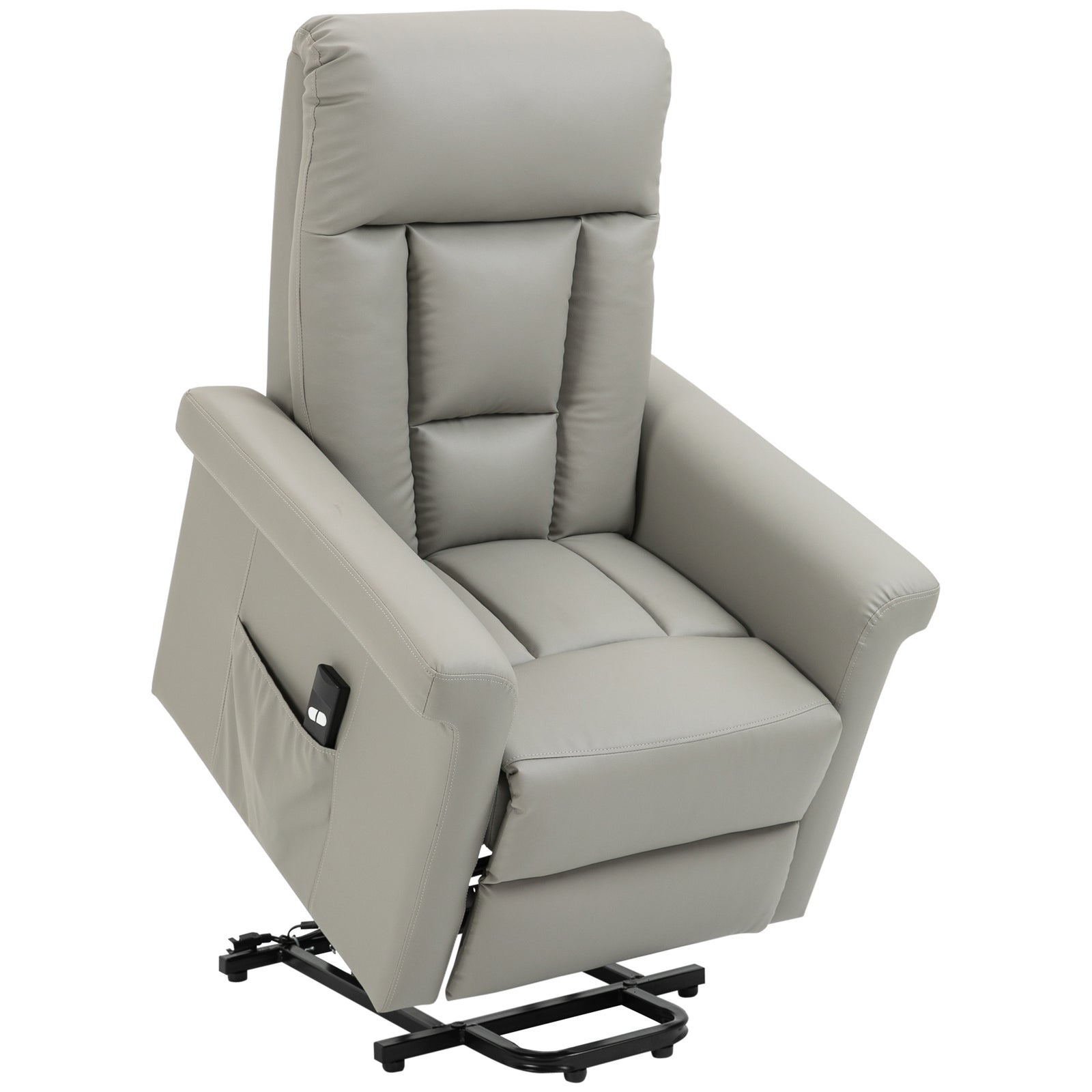 Power Lift Chair Pu Leather Electric W/ Side Pocket