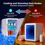 Spector Portable Camping Fridge Freezer, Heat & Cool, 7 Led Lights, White