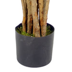 125cm  Design Uk Realistic Artificial Olive Tree In Black Plastic Pot