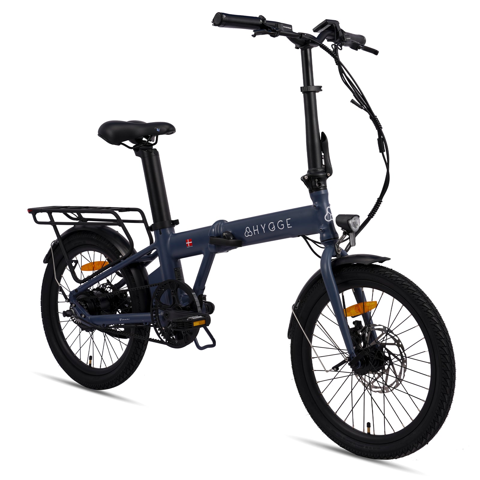Virum Auto 2026 Folding E-bike, Automatic 3-speed, Belt Drive | One Size | Blue