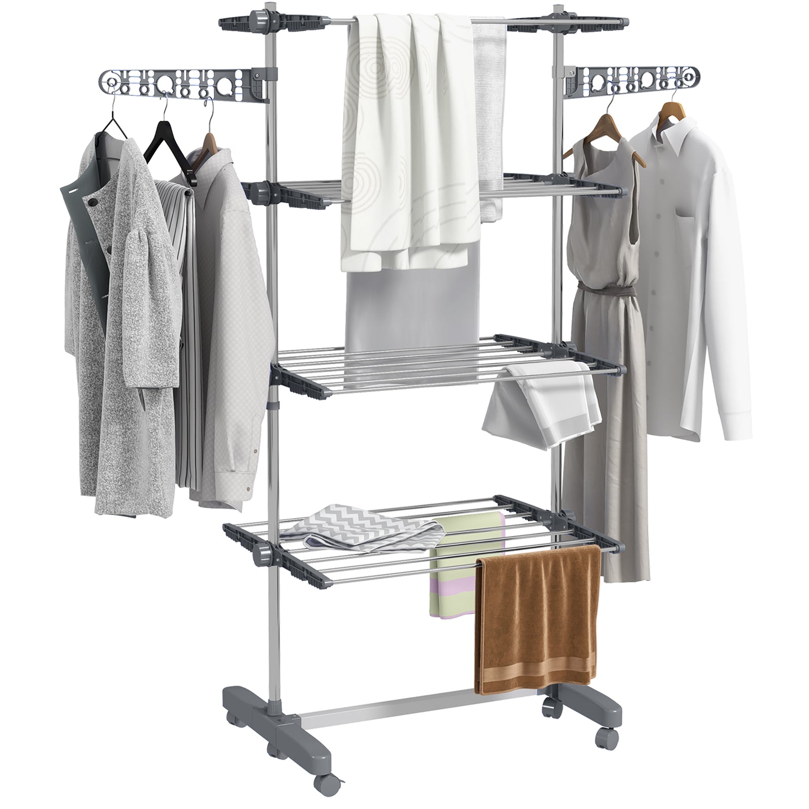 3/4 Tier Clothes Airer Stainless Steel Clothes Drying Rack | Large