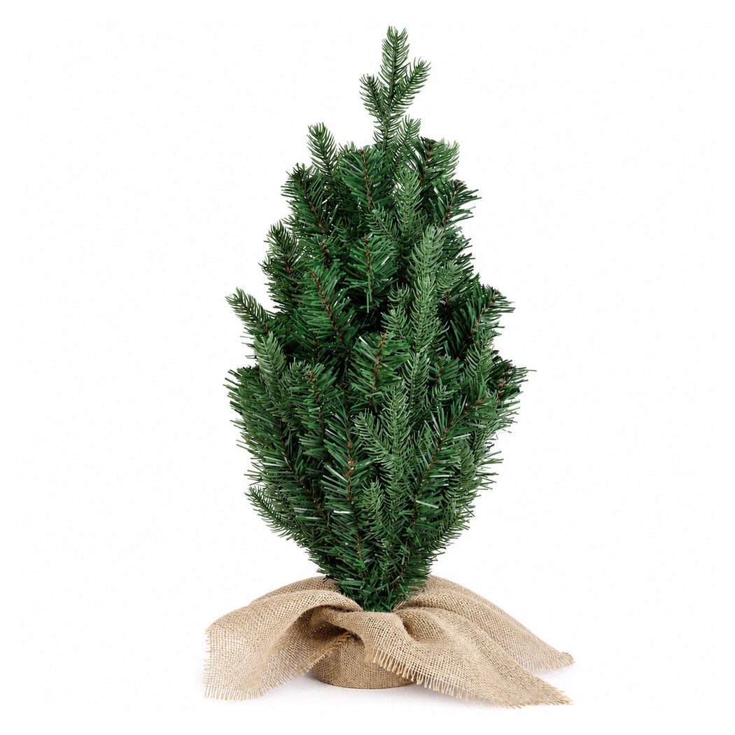 Santaco Christmas Tree 63cm Xmas Spruce 75 Pvc Tip Indoor Cement Base Green