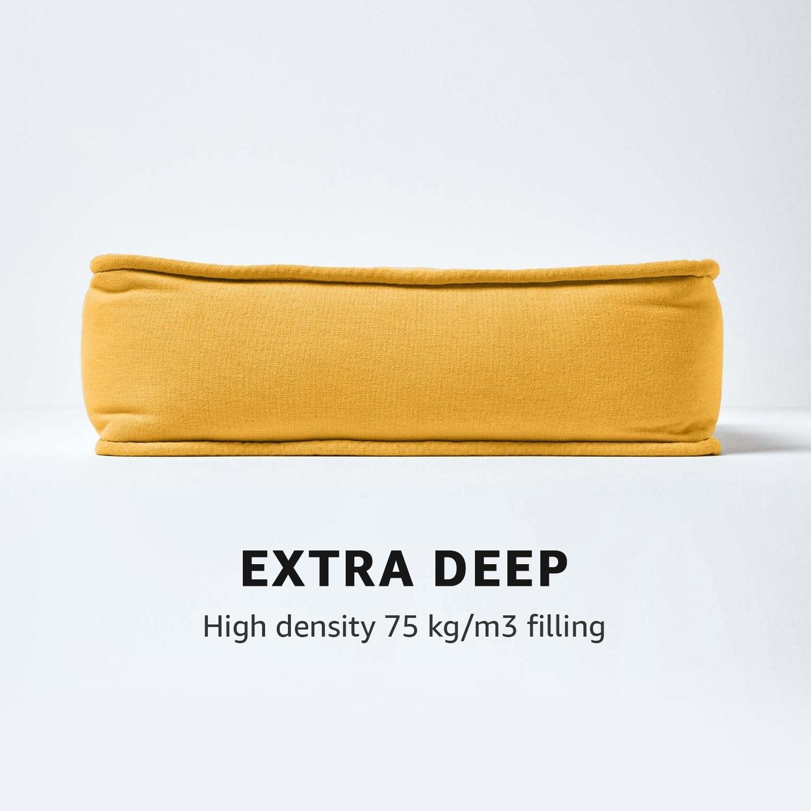 Cotton Dining Chair Booster Cushion | 40cm x 40cm | Mustard
