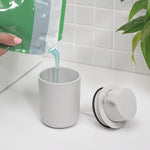 Recycled Soap Dispenser - Easy to use one hand push pump - Refillable with 250ml capacity- Made in the UK | Stone