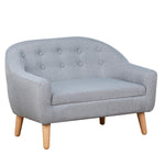 Kids Mini Sofa Children Armchair Seating Bedroom Playroom Furniture Grey