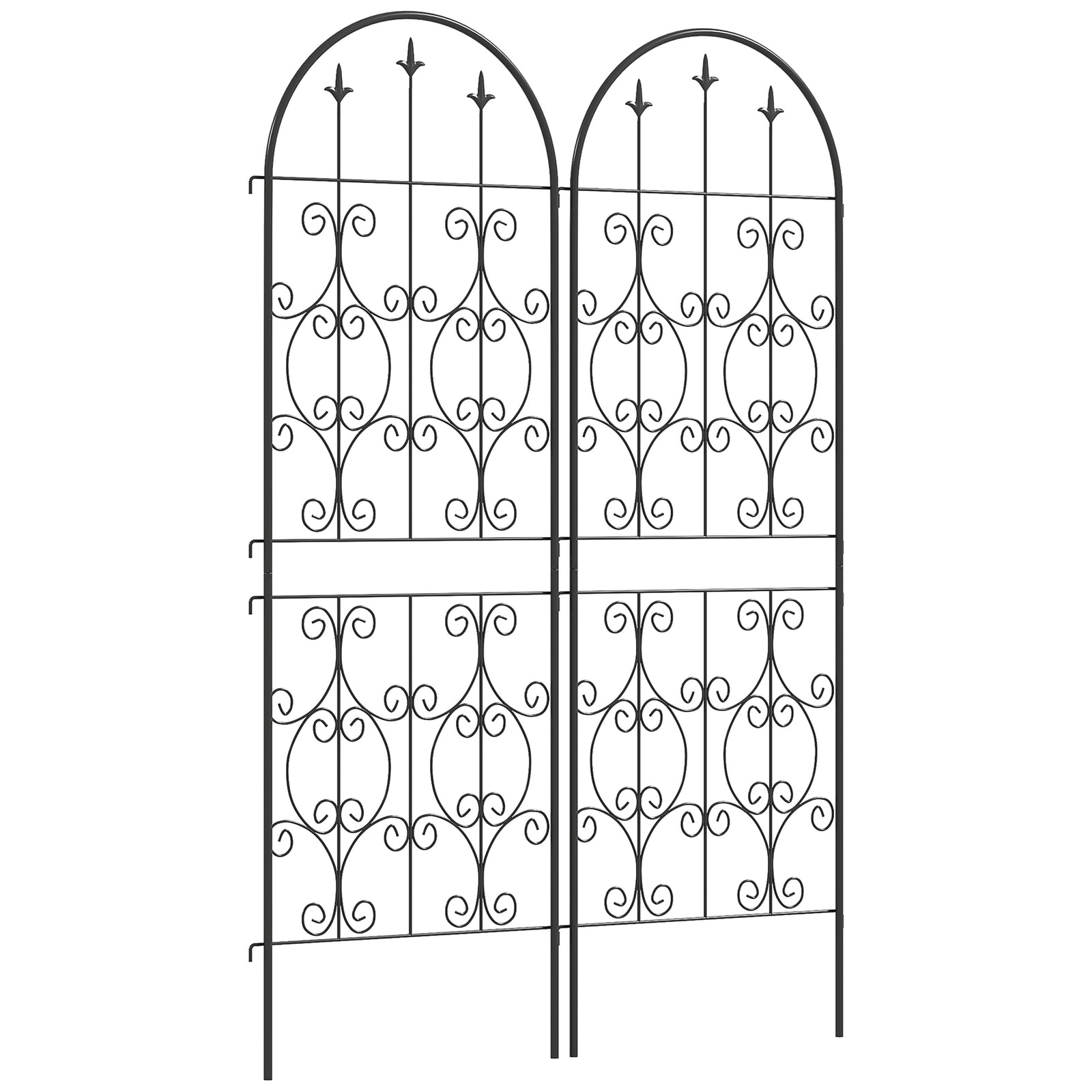 Set Of 2 Metal Garden Trellis, Outdoor Trellis Panels