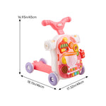 4 In 1 Walker & Activity Table | Pink