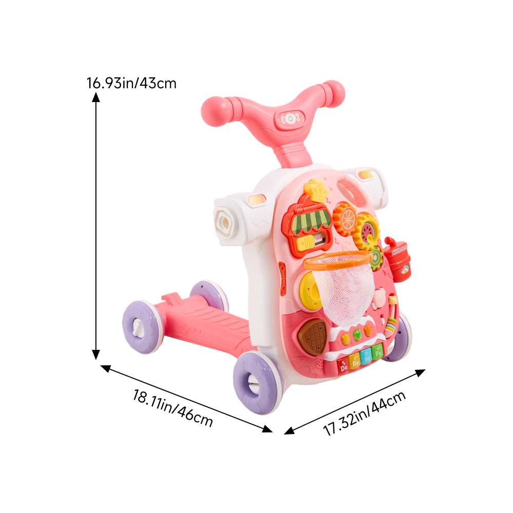4 In 1 Walker & Activity Table | Pink