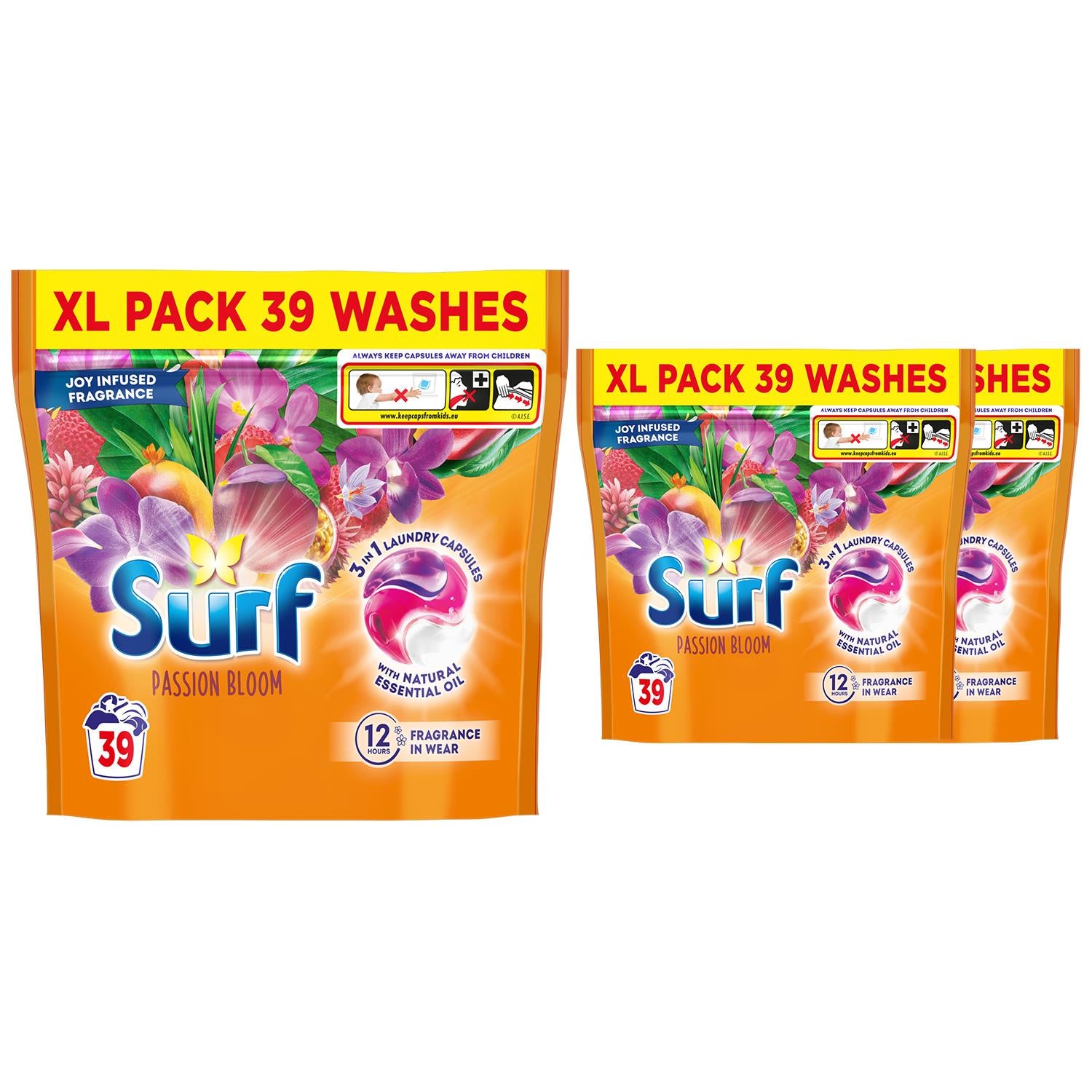 3 In 1 Laundry Washing Detergent Capsules Passion Bloom | 117 Washes