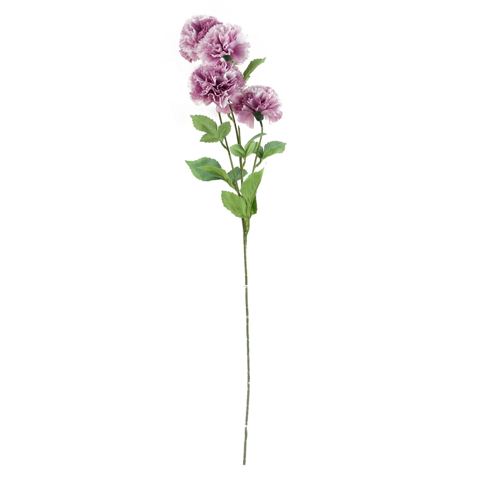 70cm Artificial Pink Carnation Display Glass Vase