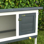 Wooden Rabbit Hutch Bunny Cage Openable Roof For Outdoor 90 X 45 X 65 Cm