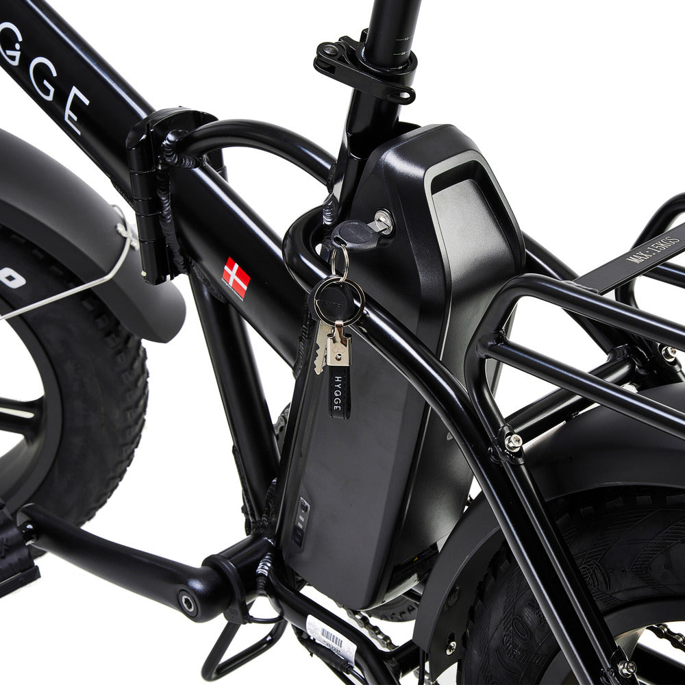 Vester 2025 Folding Bike - Fat Tyre E-bike | One Size | Black