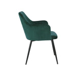 San Diego Marble Top Dining Table With Charlotte Velvet Chairs | Green