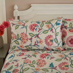Vintage Jacobean Printed Cotton Duvet Cover Set | Single | Multi