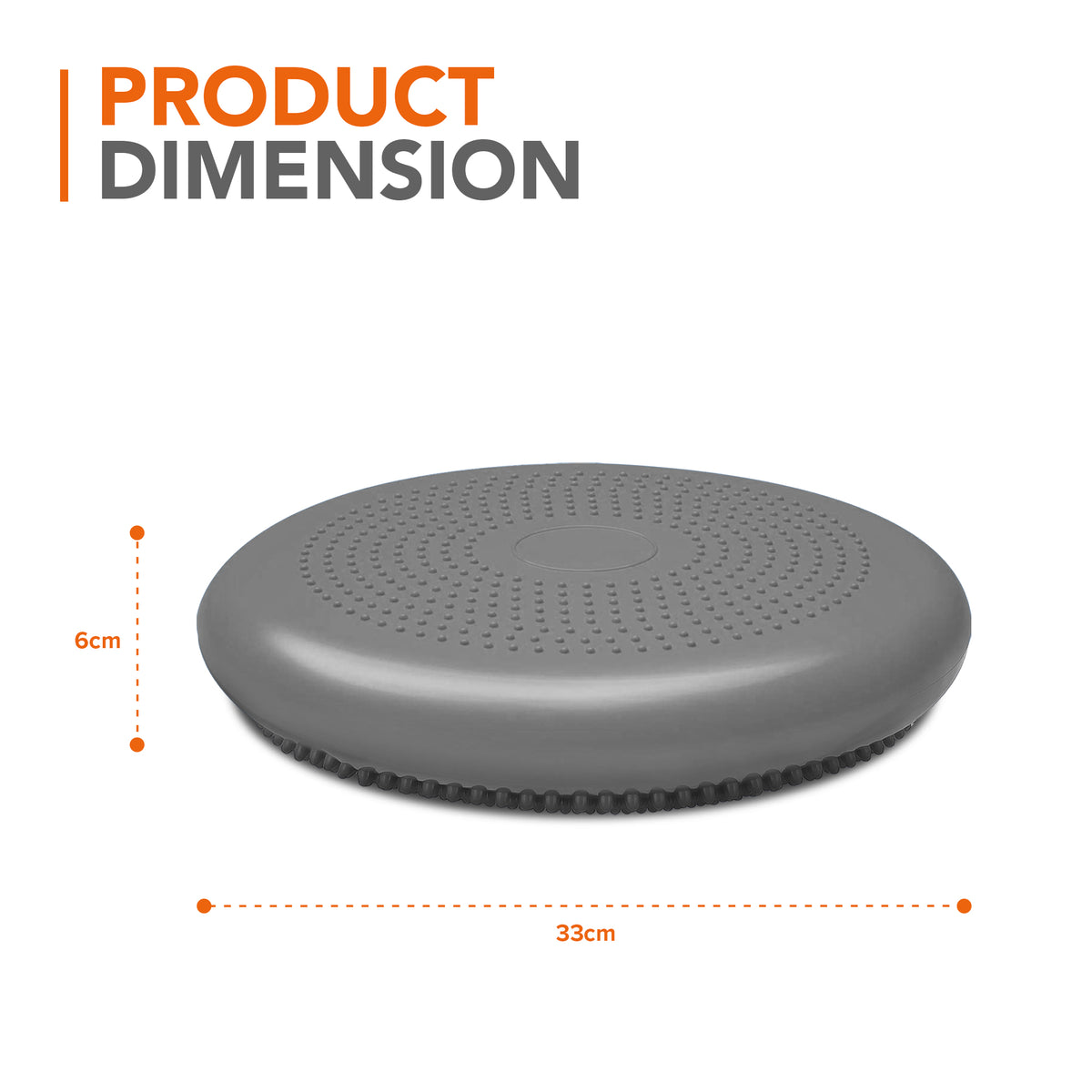 Structure Fitness Wobble Stability Balance Cushion With Dual Textured Surface & Pump