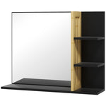 Bathroom Mirror Wall Mount Vanity Mirror 4 Storage Shelves