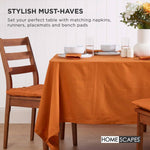 100% Cotton Seat Pads Plain Chair Cushions For Dining Room, Kitchen, Or Outdoor Garden Use | Set-of-6 | Burnt Orange