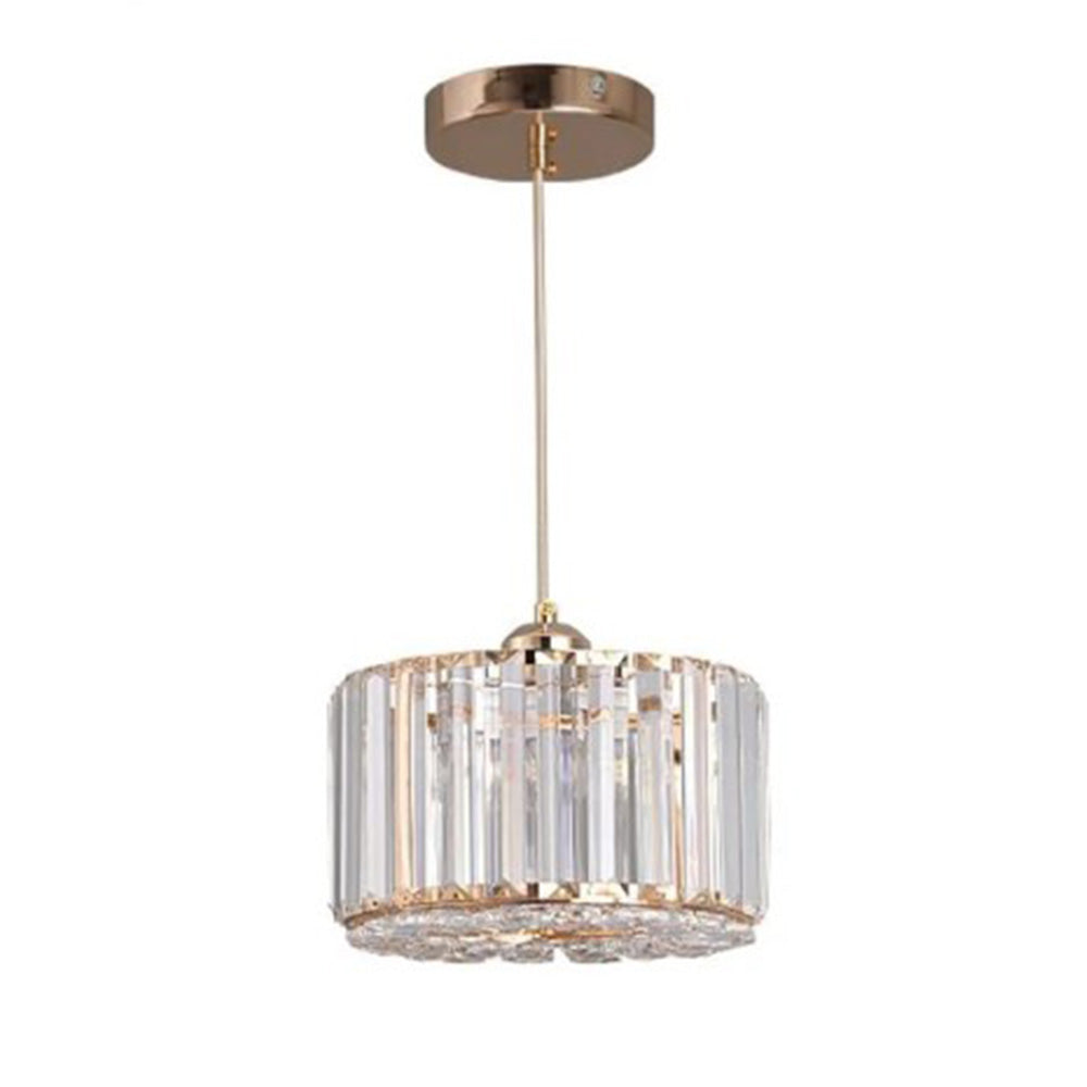 Bath Plus TB+ 1 Way Kitchen Island Glass Pendant Ceiling Light With Crystal Shade