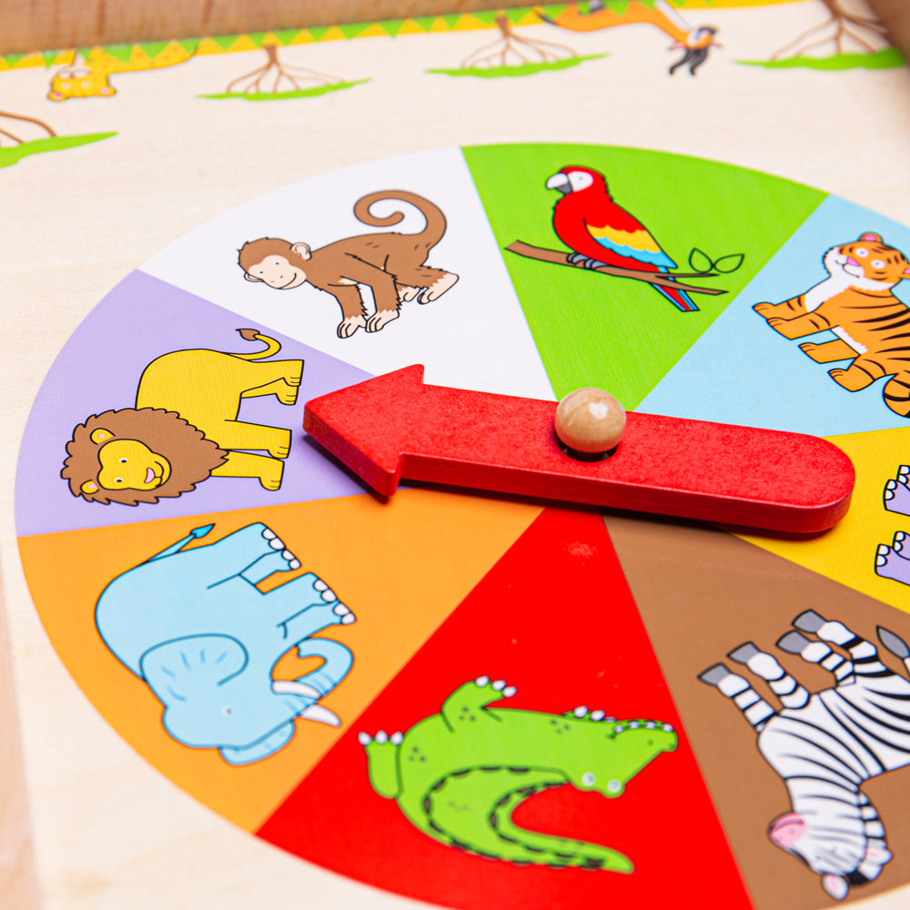 Wooden Animal Shut The Box Game, Traditional Board Game