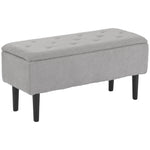 Modern Ottoman Box With Wooden Legs | One Size