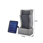 Water Feature Decor Fountain Rockery Solar Powered Garden Outdoor