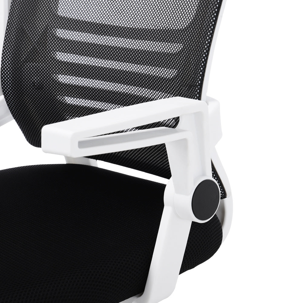 Office Desk Mesh Swivel Chair Computer Ergonomic Chair | White & Black