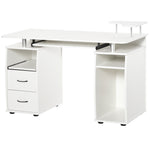 Office Desk With Keyboard Tray, Drawer | White