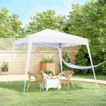 Slant Leg Pop Up Gazebo With Carry Bag, Height Adjustable | White
