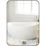Rectangle Mirror, Wall Mirror With Steel Frame For Bathroom | Small | Black