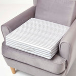 Cotton Orthopaedic Foam Armchair Booster Cushion | 50cm x 50cm | Grey & White