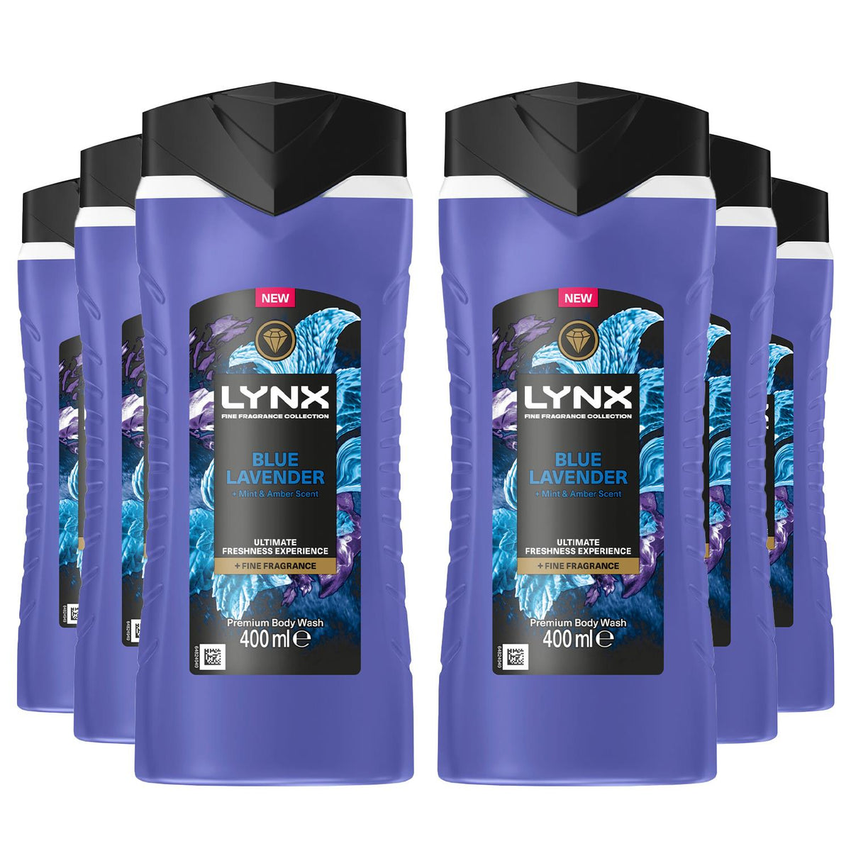 Blue Lavender Body Wash With 12hrs Of Freshness For Men 400ml, 6 Pack | Set of 6