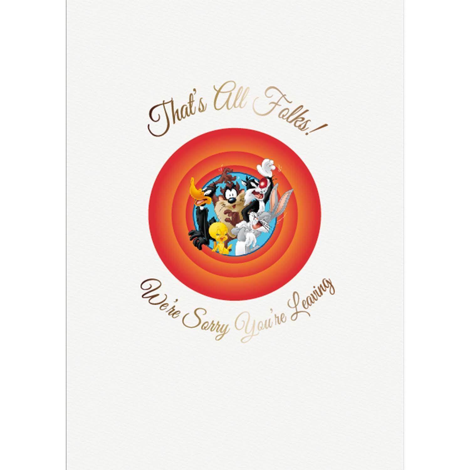 Looney Tunes That's All Folks!' Leaving Card Official Product