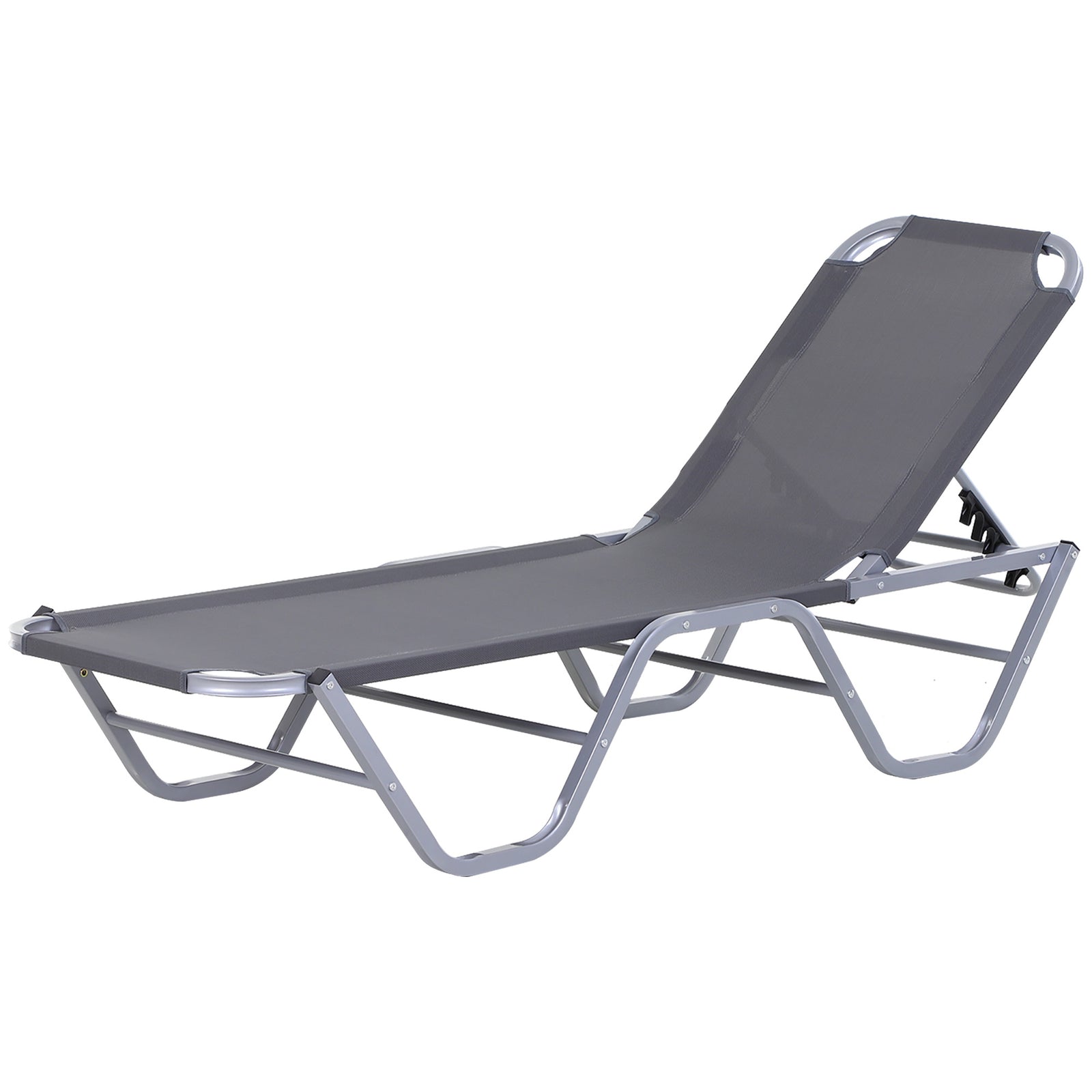 Sun Lounger Recliner W/ 5-position Backrest