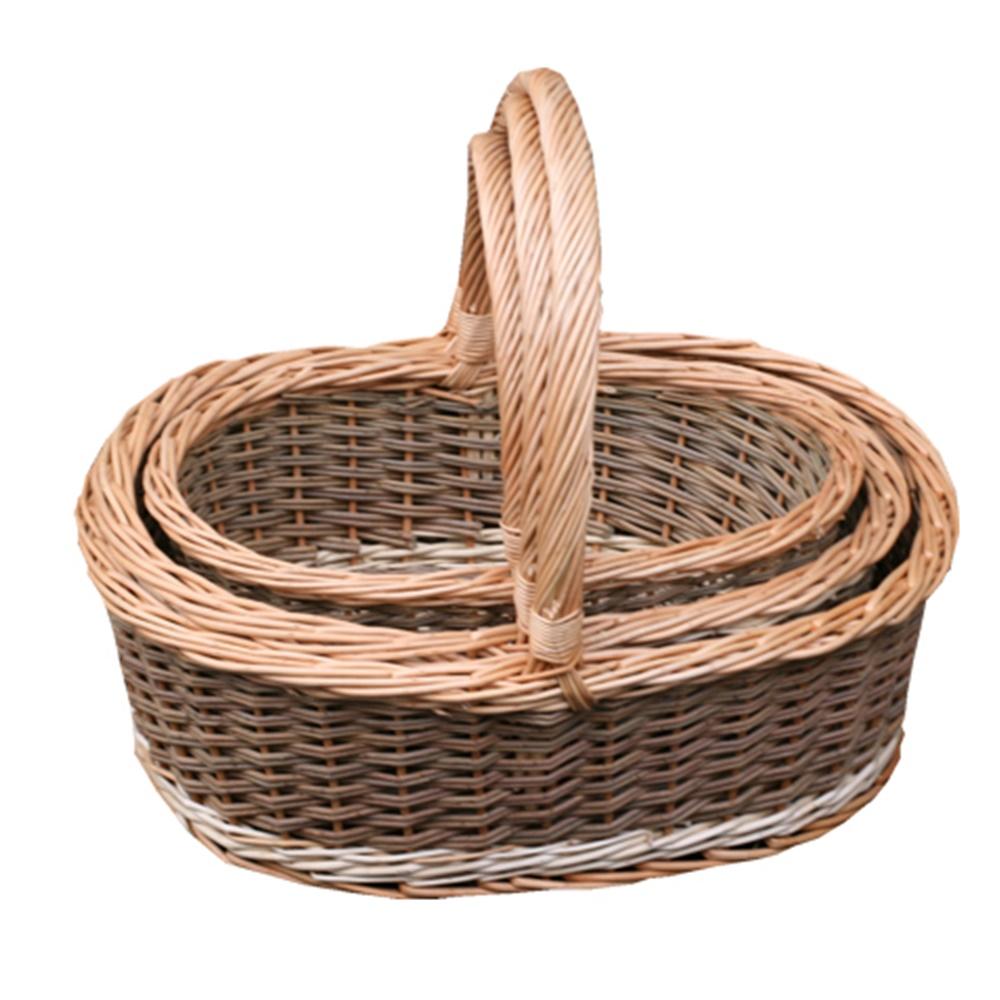 Wicker Set Of 3 Pennine Shopping Baskets