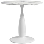Round Dining Table W/ Steel Base, Dining Room | White