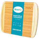 BlauKe Wood Cutting Board For Kitchen - 37x29cm Bamboo Cutting Board With Juice Groove - Wooden Butcher Block